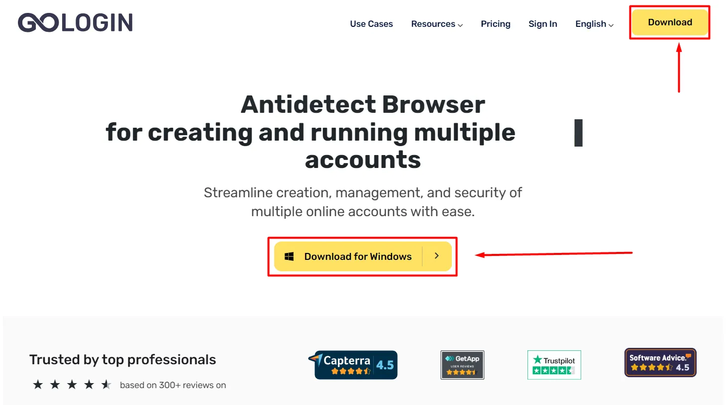 Instructions for downloading and installing GoLogin